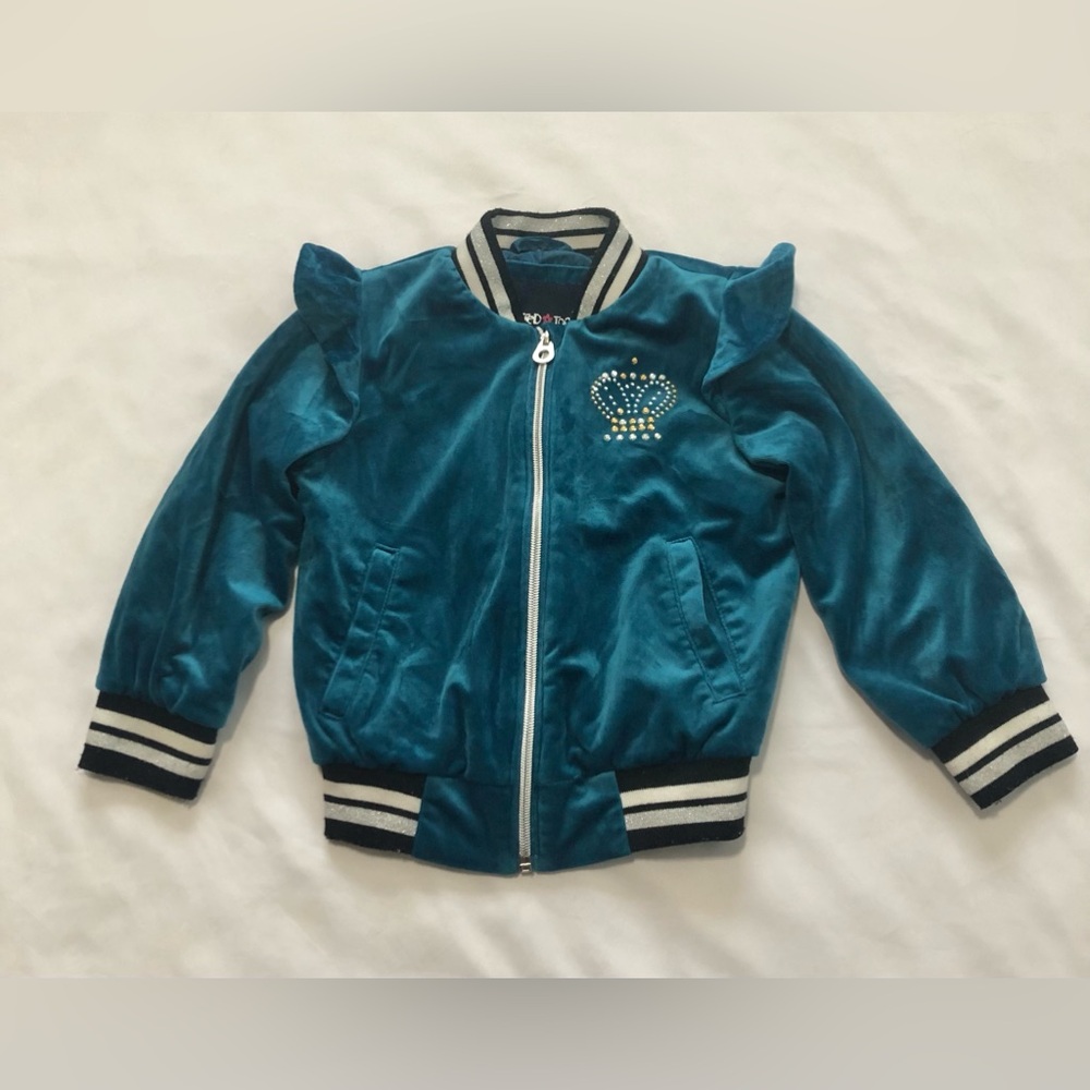 Limited Too Little Girls Velvet Zip Jacket Size 4